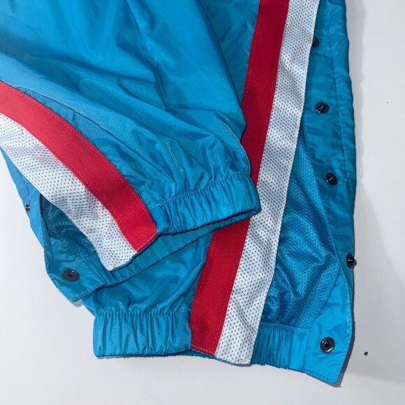 Nike NBA Pants Mens L Blue Nylon Elastic Waist Striped Basketball Joggers - Picture 5 of 8